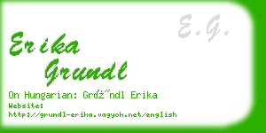 erika grundl business card